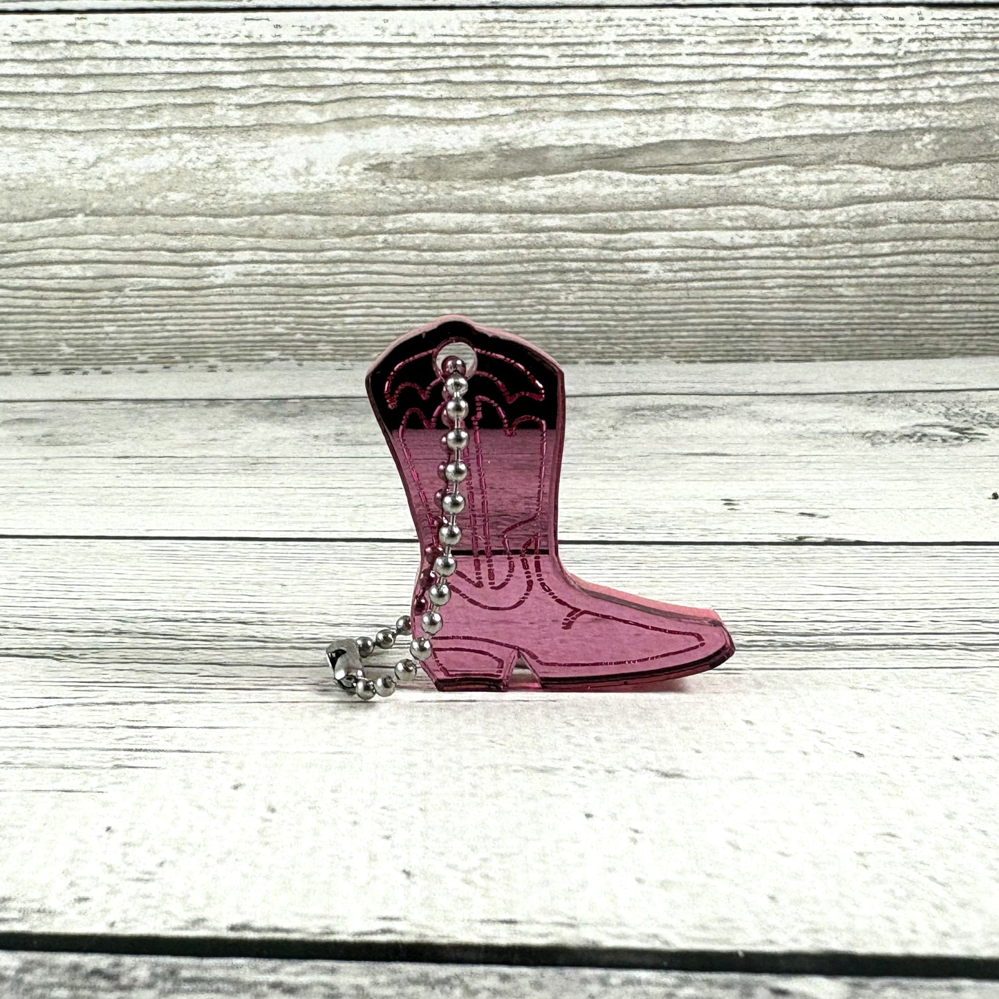 Pink Mirror Cowboy Boot Yarn Cutter