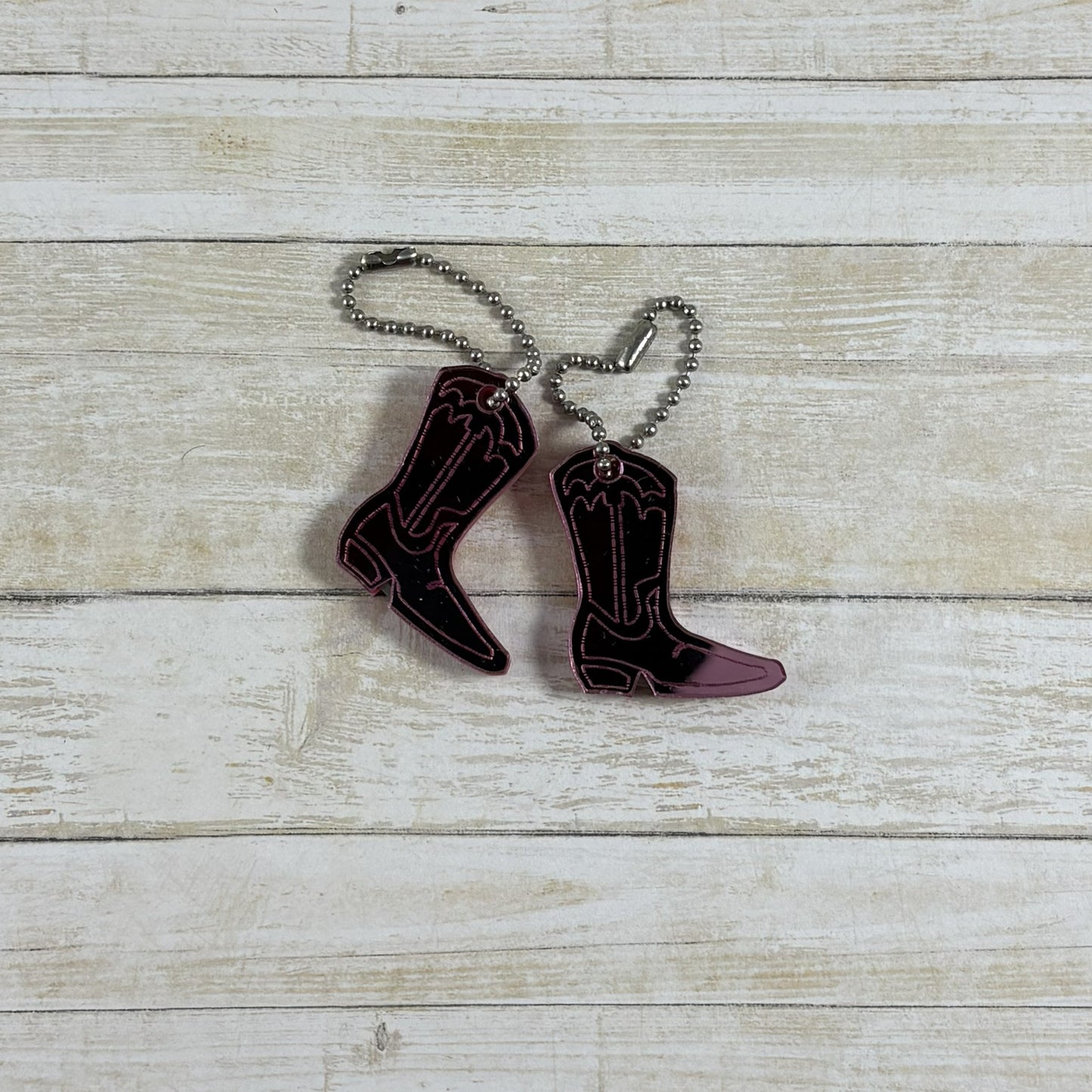 Pink Mirror Cowboy Boot Yarn Cutter