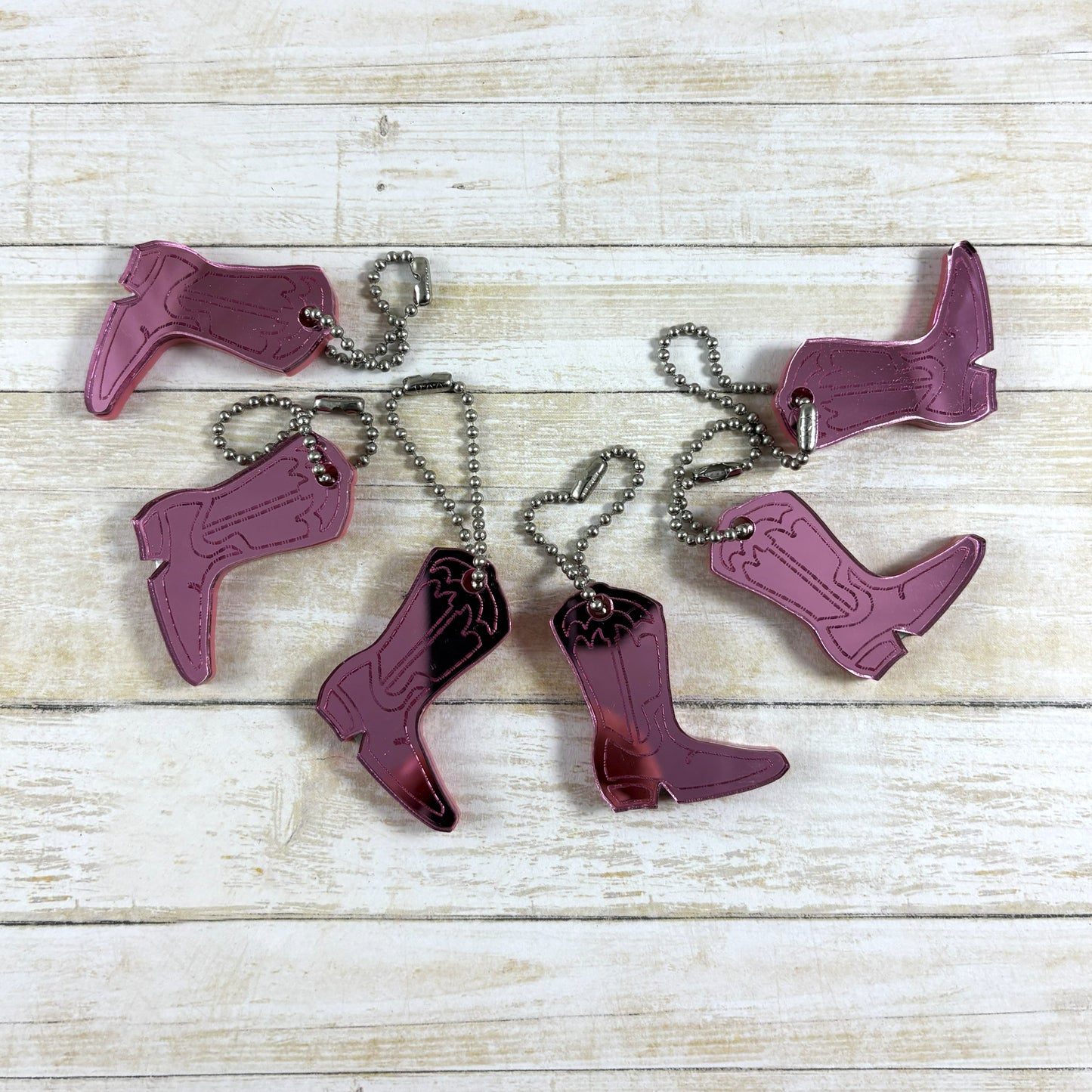 Pink Mirror Cowboy Boot Yarn Cutter