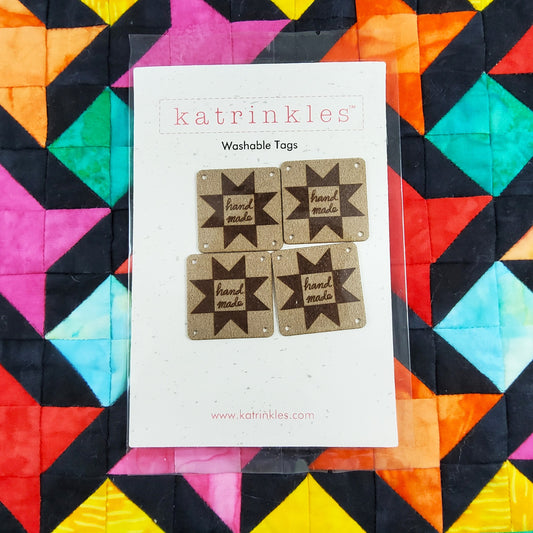 Hand Made Quilt Tags - Set of 4