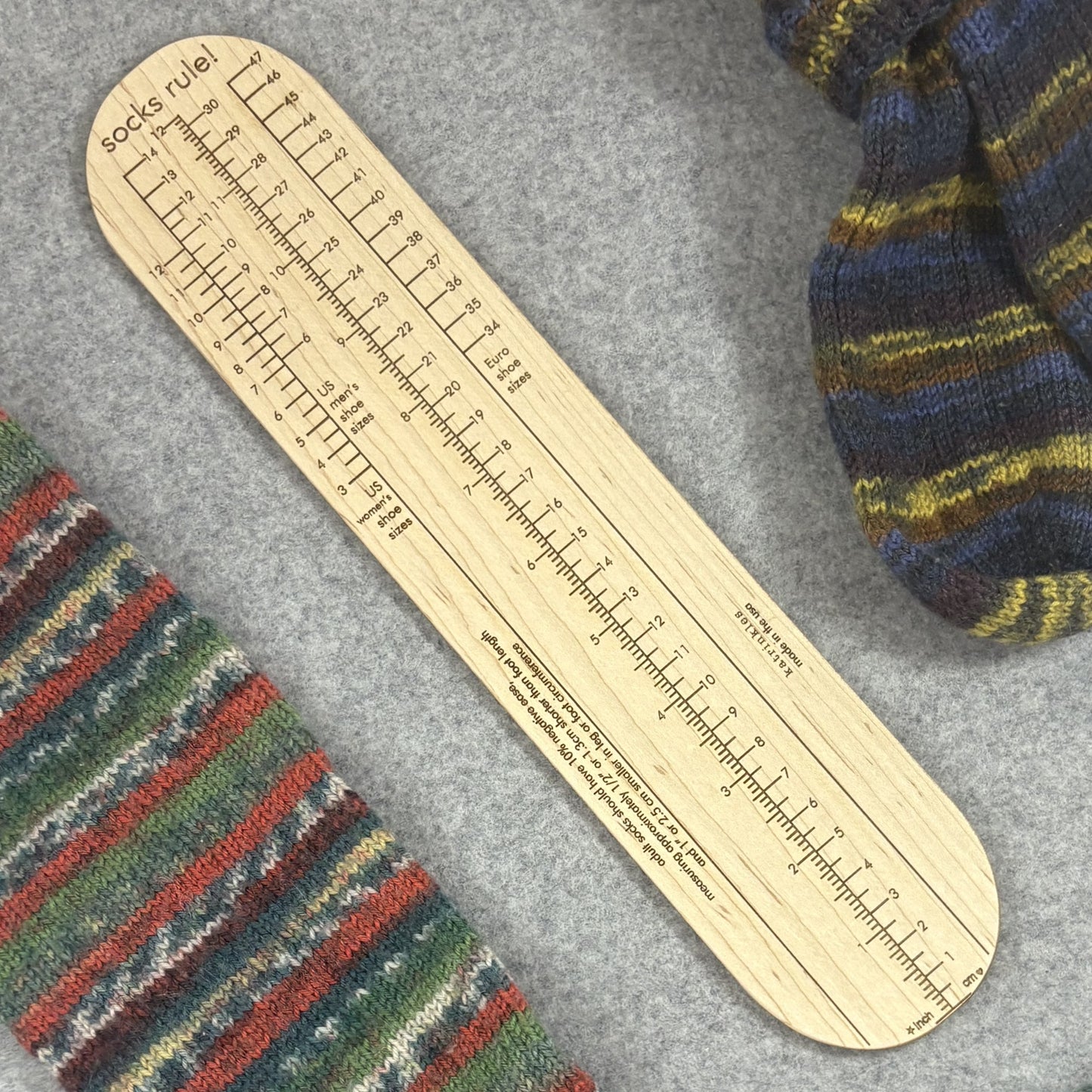 Socks Rule! - Ruler for Measuring Socks