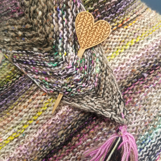 Shawl Stick - Knit Heart