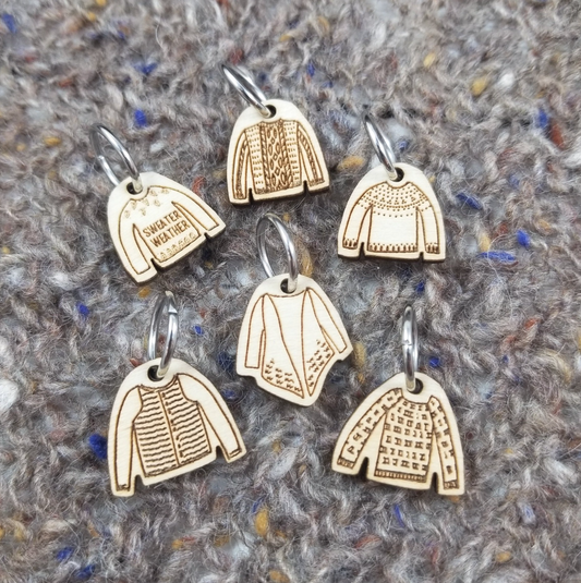 Assorted Sweater Stitch Marker Set - Ships with Free Cedar Sachet Through May 31!