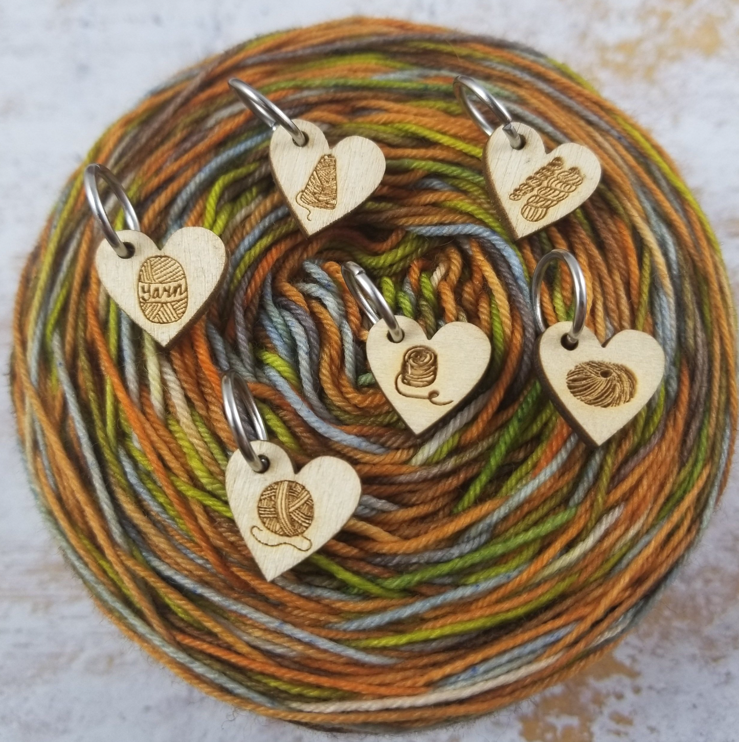 Garn Love Stitch Marker Sett