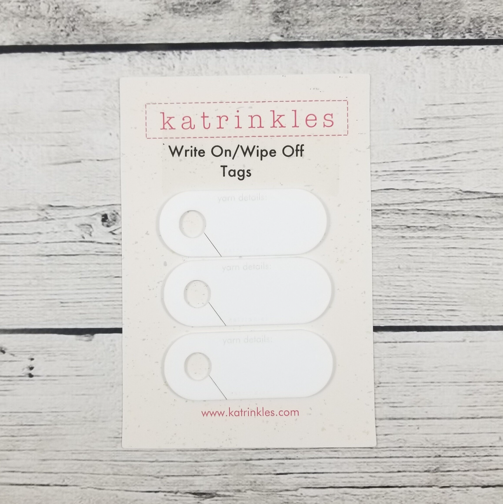 Write On / Wipe Off White Acrylic Skein Tags – Katrinkles - retail