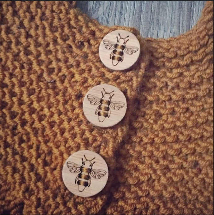 Honey Bee Stitchable Buttons