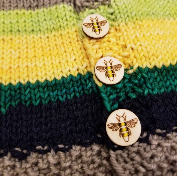 Honey Bee Stitchable Buttons