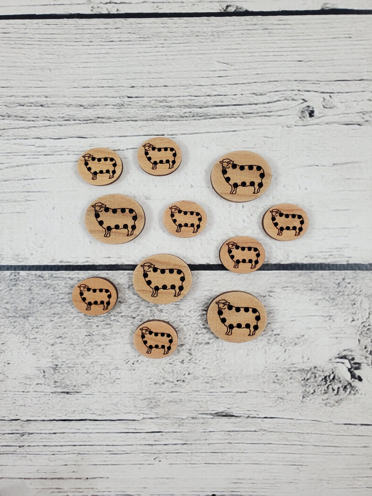 Stitchable Sheep Buttons