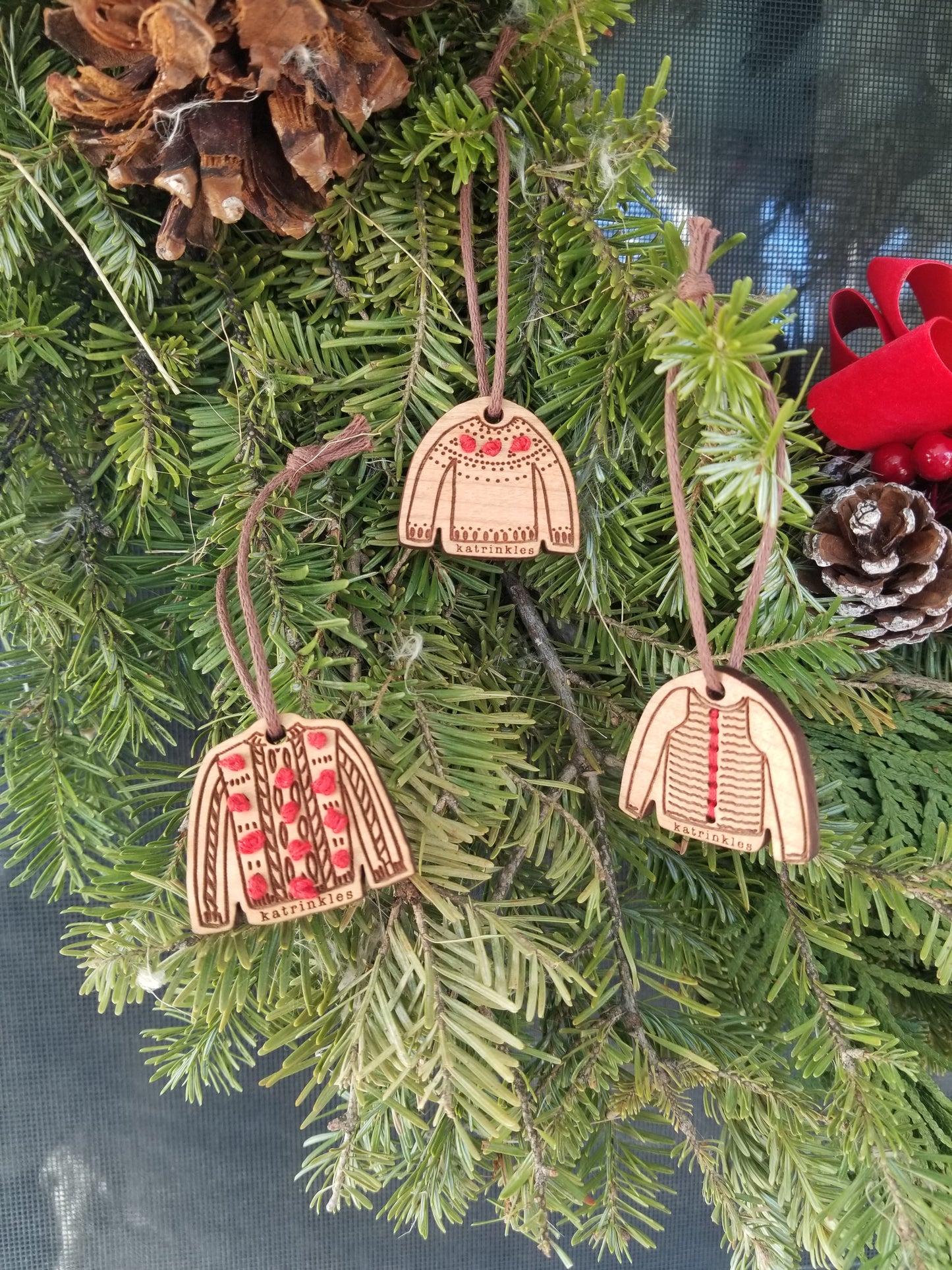 Tiny Sweater Ornament Set